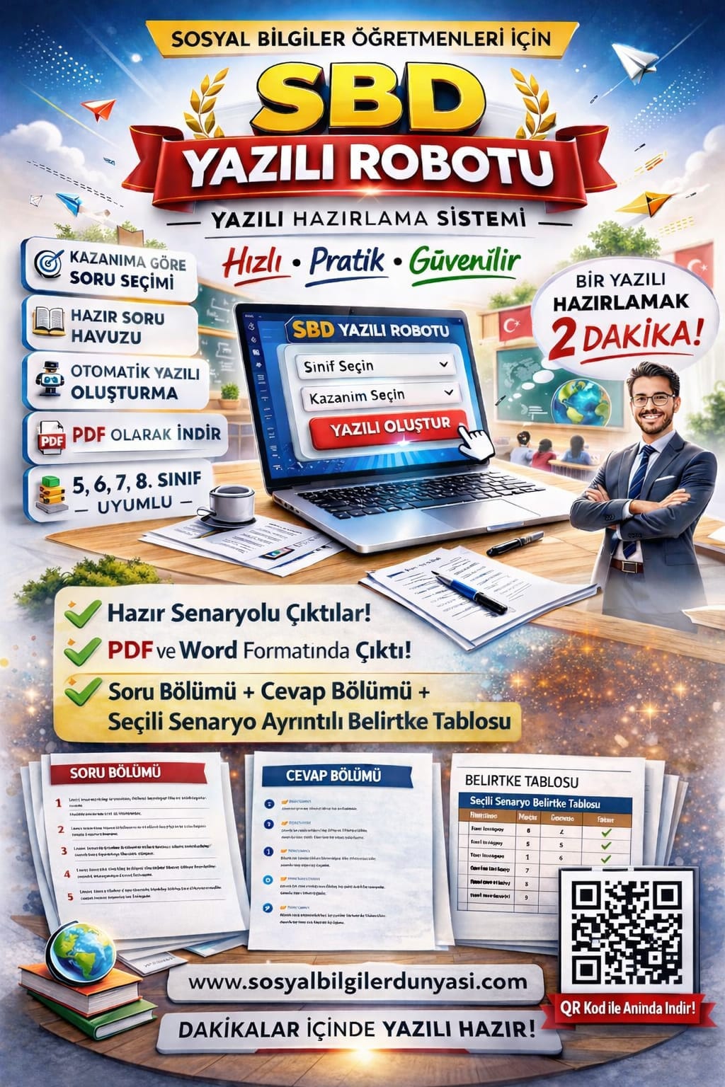 SBD Yazılı-Test Açık Uçlu Soru Robotu
