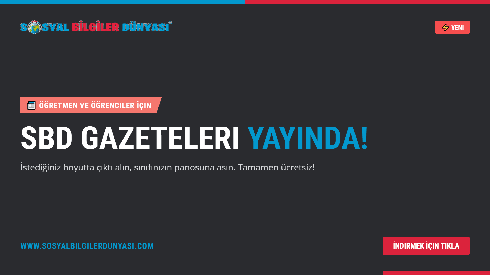 SBD Gazeteleri Yayında — Sınıfınızın Panosu İçin Hazır!